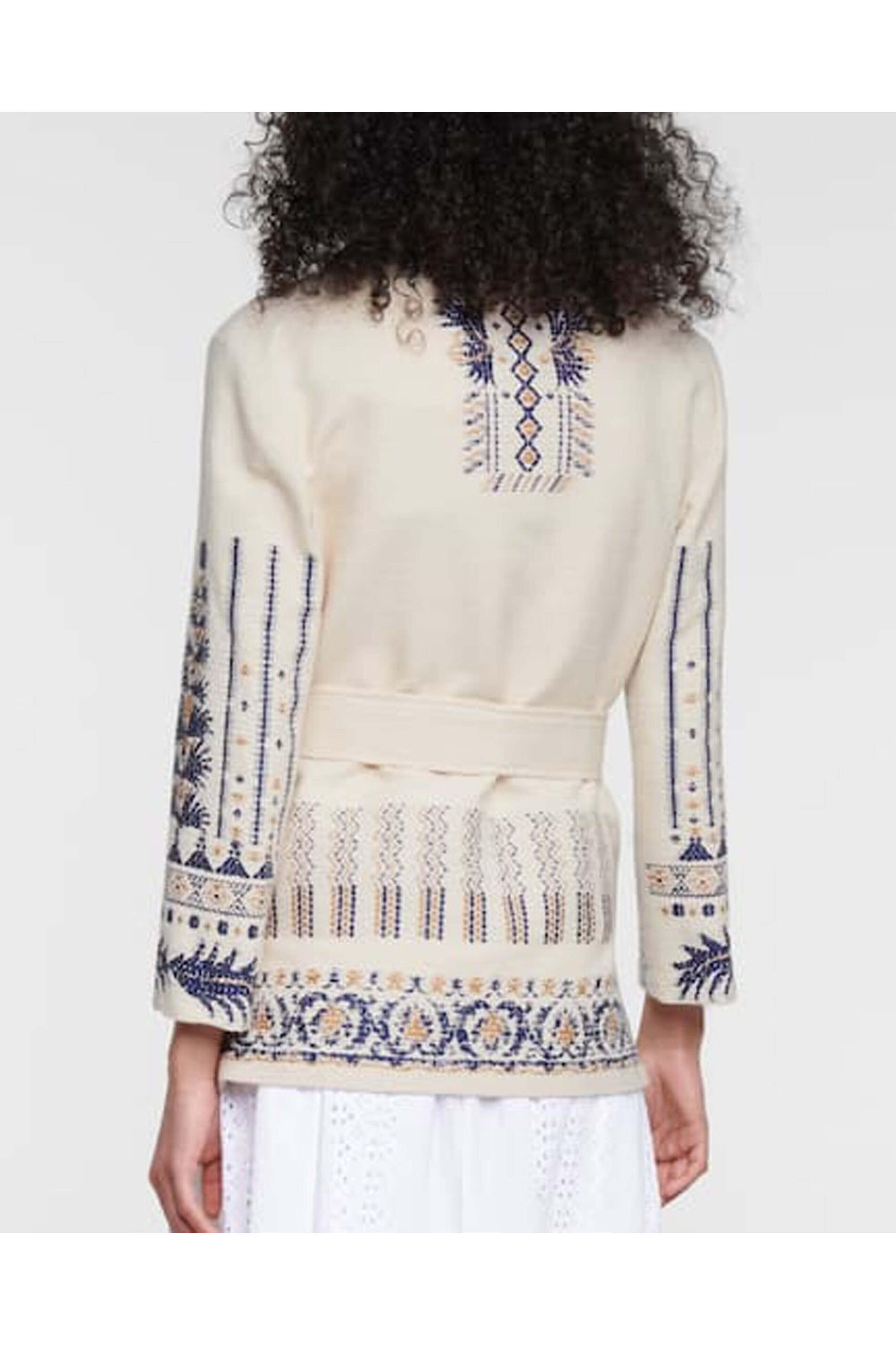 Etro - Blue and White Bohemian Print Wool Blend Jacket