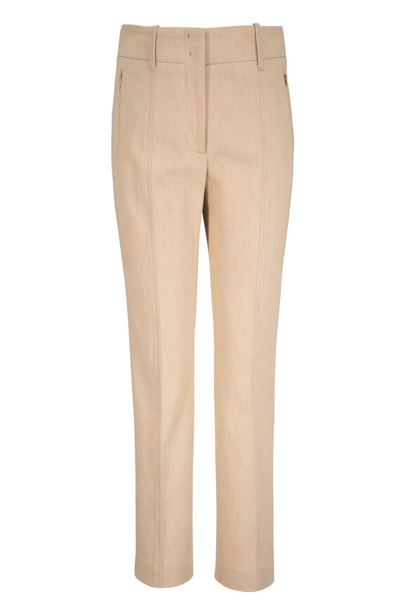 Akris Connor Beige Stretch Cotton Pant