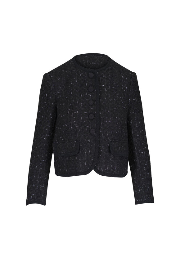 Veronica Beard Fendric Black Metallic Tweed Jacket - view 1
