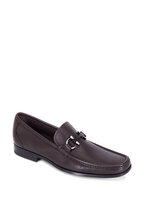 Salvatore Ferragamo Black Pebbled Leather Penny Loafers with Silver Bit Salvatore Ferragamo | Shoes | Salvatore Ferragamo Black  main image 2