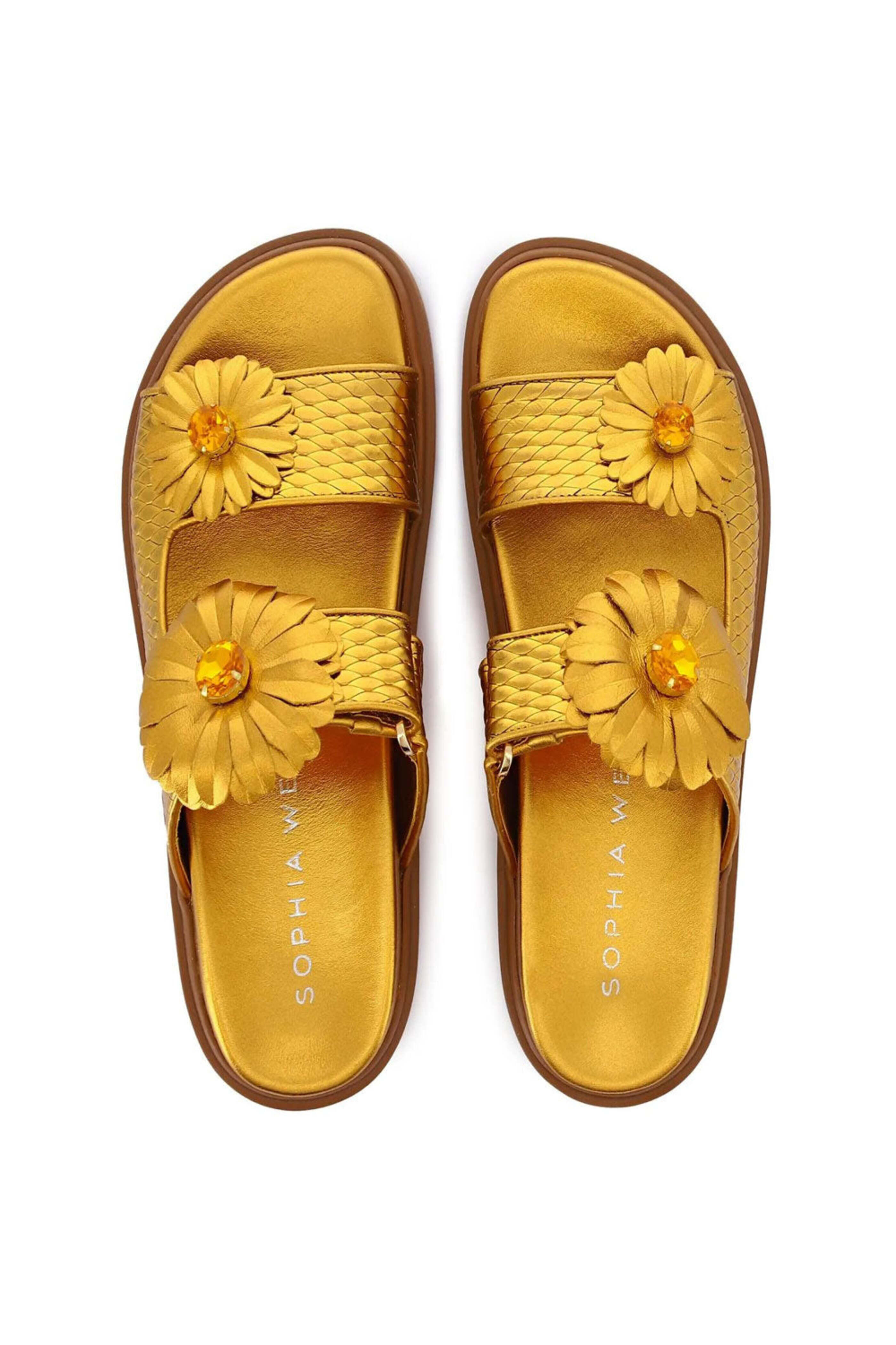 Sophia Webster - Margarita Metallic Slide in Gold