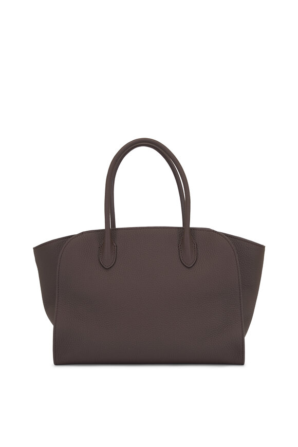 The Row Marlo 12 Dark Brown Leather Tote