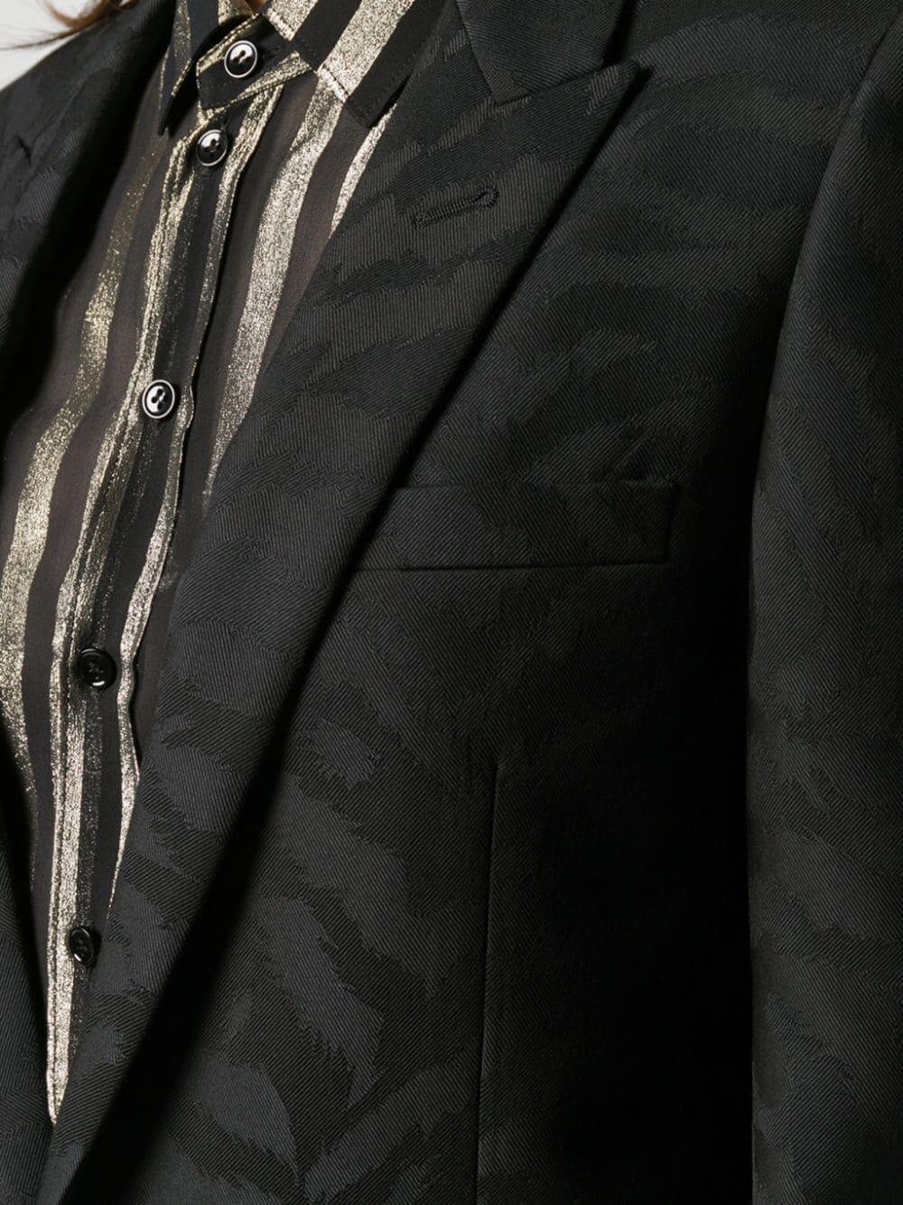 ジャケット SAINT LAURENT TWO TONE WOOL BLAZER Saint Laurent Two Tone Wool Blazer Elegant Tailored Jacket