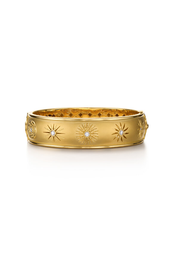 Temple St. Clair 18k Yellow Gold Diamond Starburst Bracelet - view 1