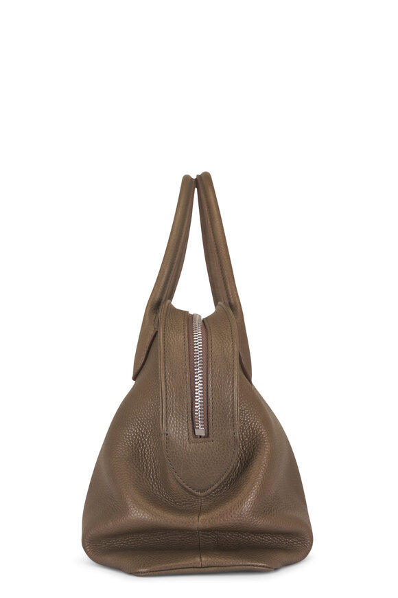 The Row Agnes 12 Truffle Leather Top Handle Bag - view 3