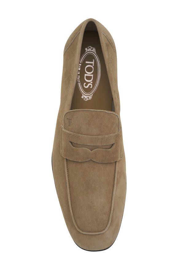 Tod's - Khaki Suede Penny Loafer 