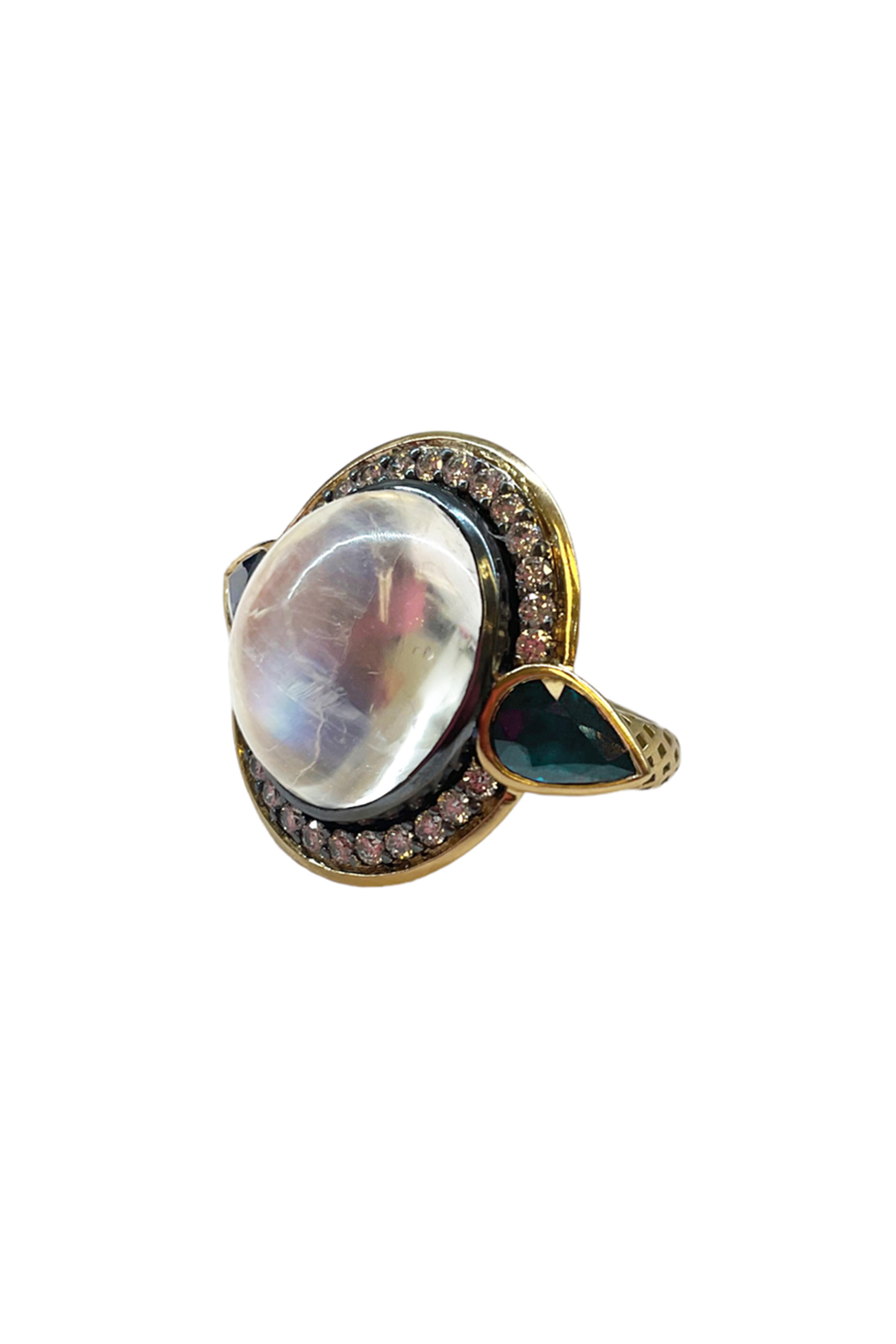 Ray Griffiths - Moonstone & Sapphire North South Ring