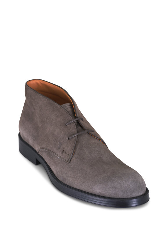 Tod's Polacco Chocolate Suede Chukka Boot - view 1