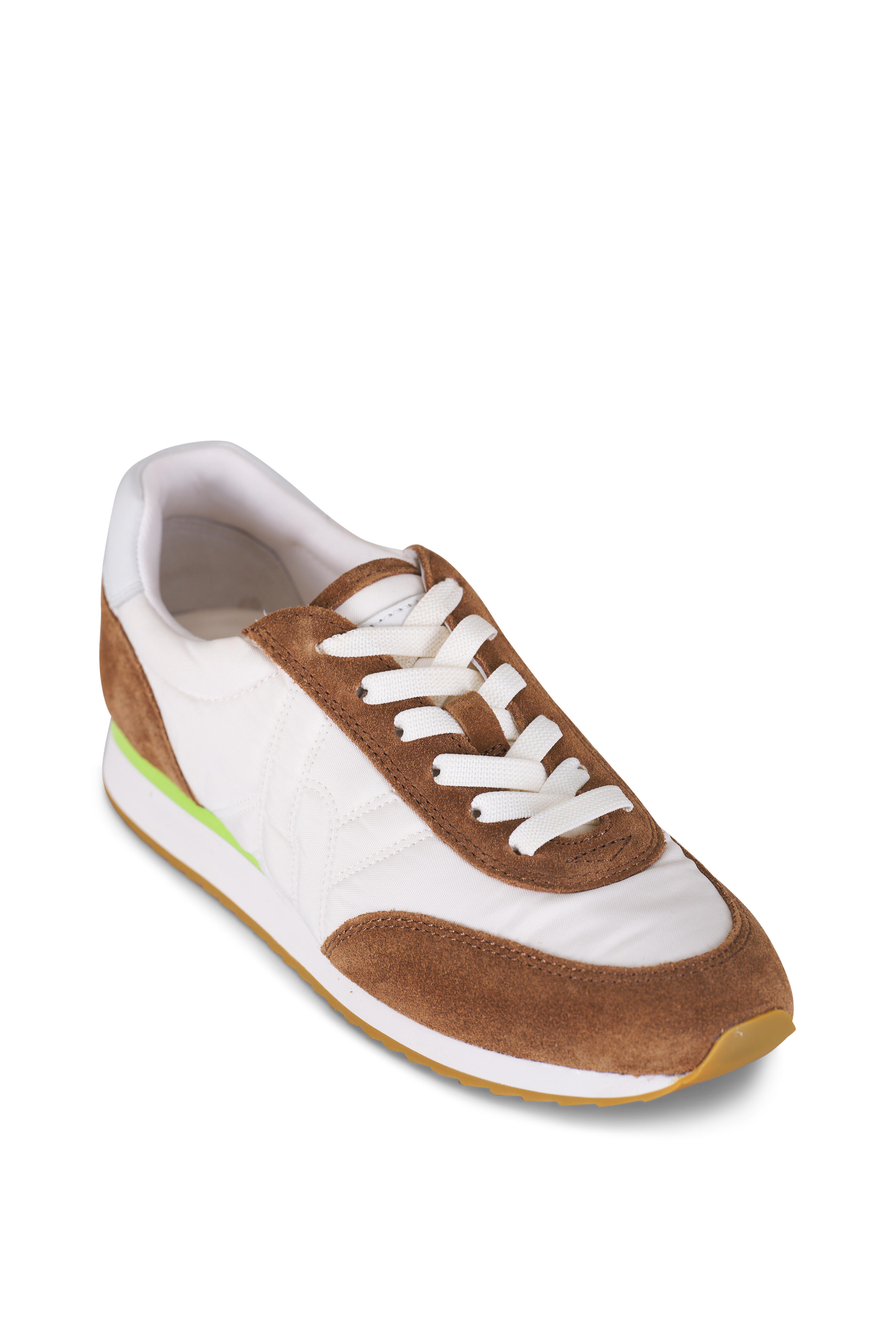 Veronica Beard - Penrose Quilted Hazelwood & White Sneaker