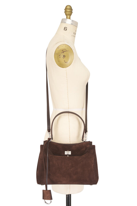 Balenciaga Small Rodeo Espresso Suede Top Handle Bag - view 5