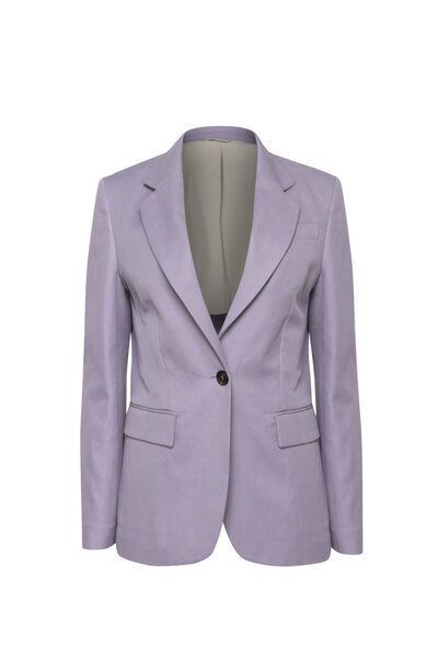 Brunello Cucinelli - Charcoal Gray Stripe Long Sequin Coat