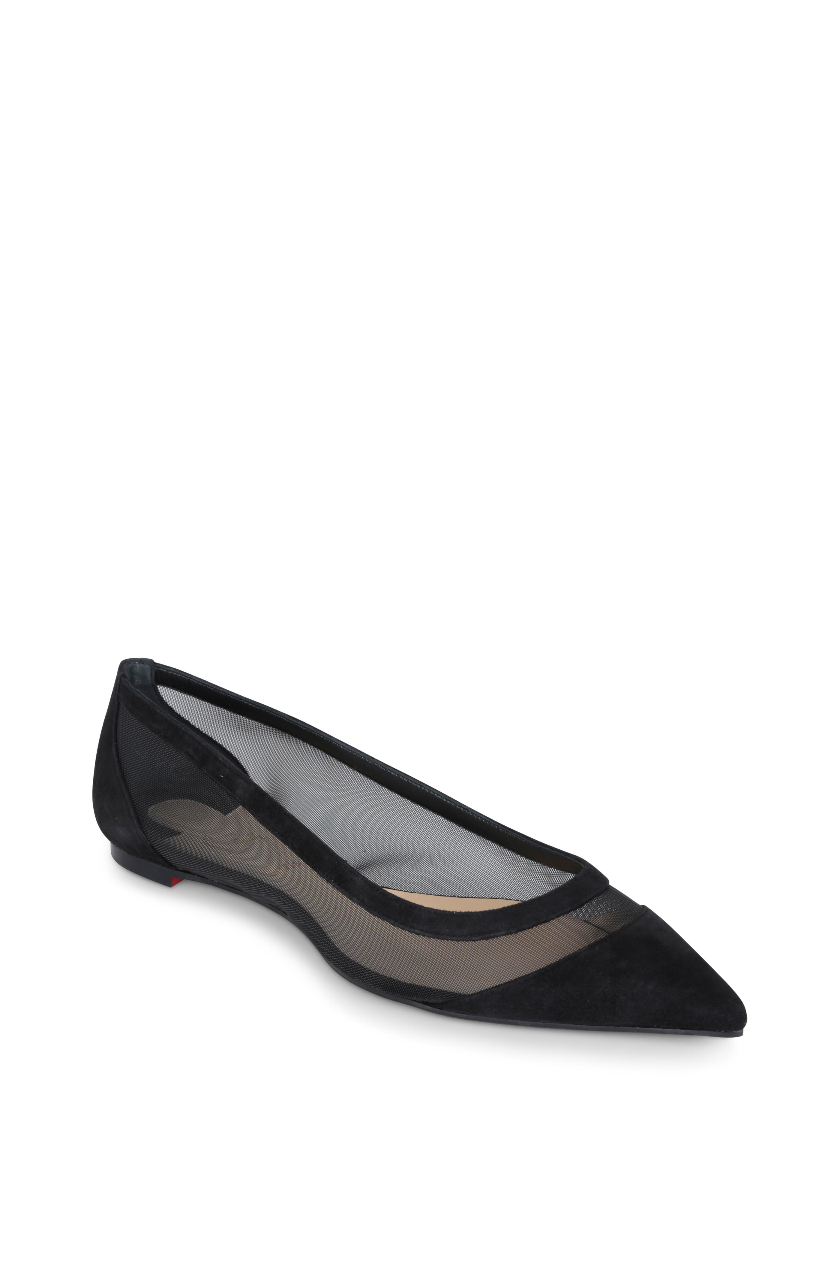 Christian Louboutin - Galativi Mesh & Suede Pointed Flat