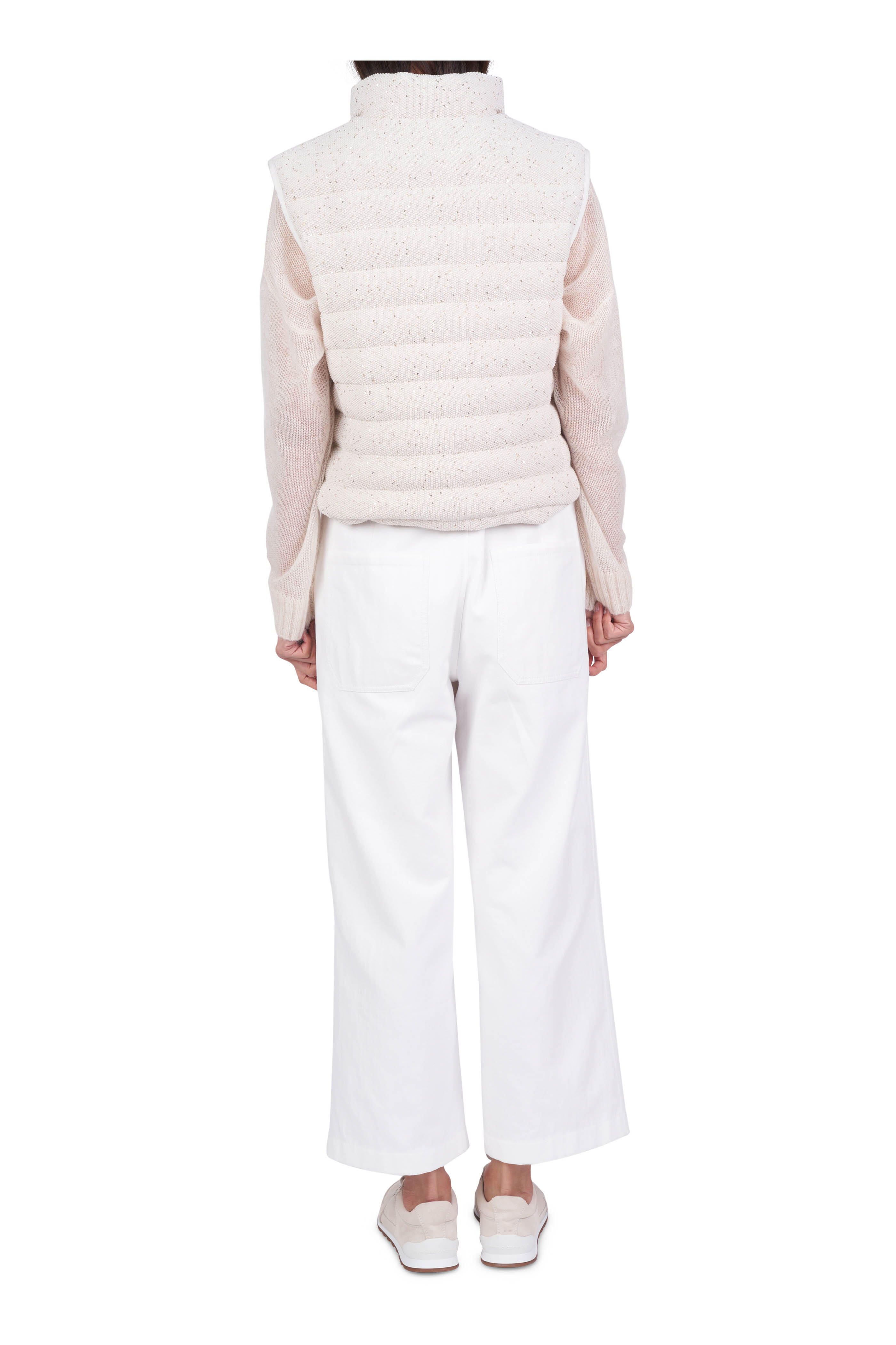 Brunello Cucinelli - Natural Cotton Bull Straight-Leg Ankle Jeans