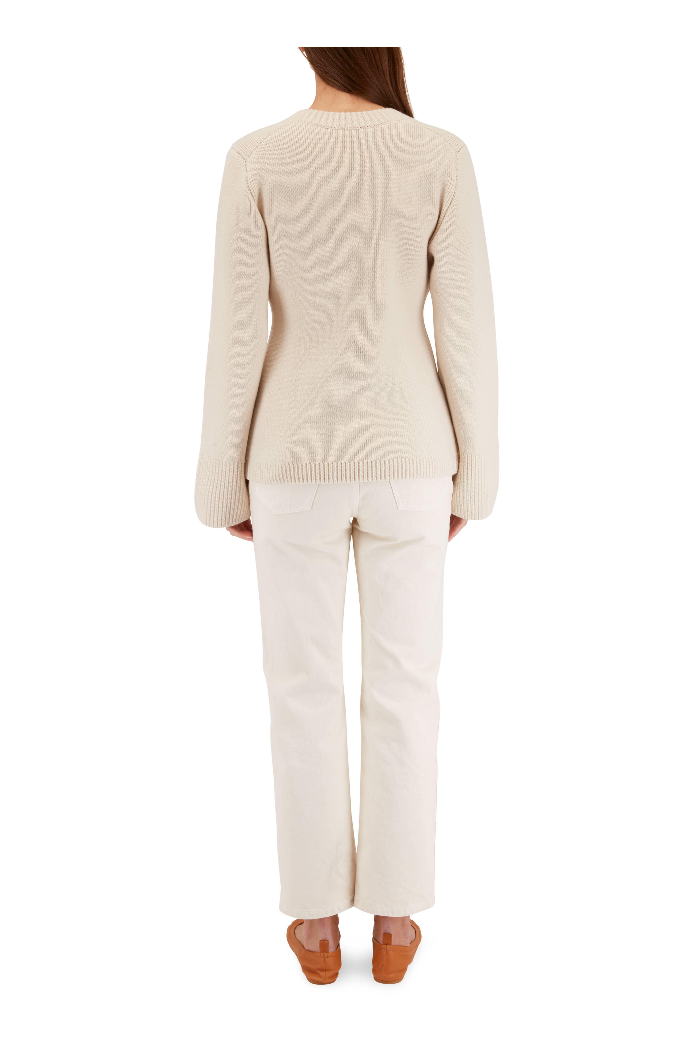 Gianvito Rossi - Alina Sienna Nappa Leather Pointed Ballet Flat