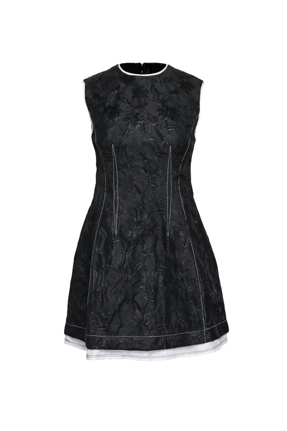 Simkhai Audrina Black Jacquard Mini Dress