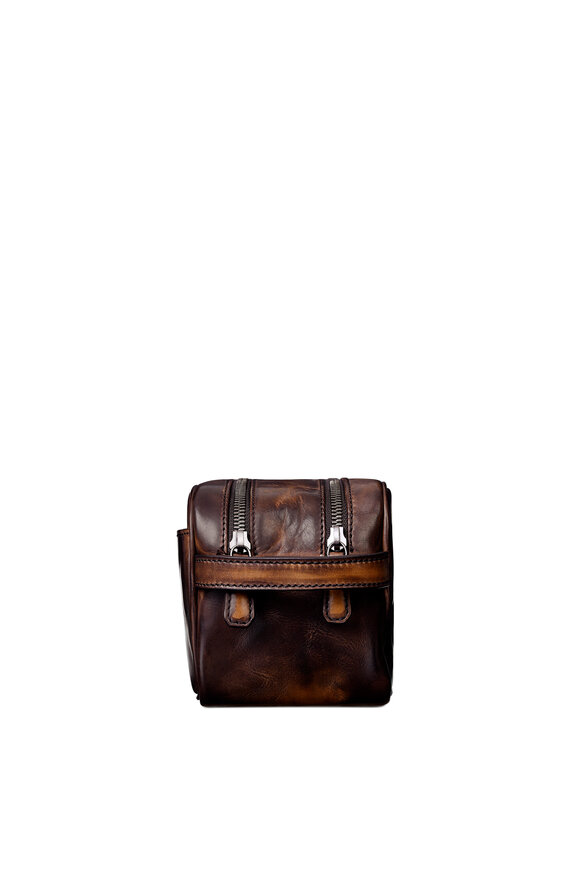 Berluti - Tobacco Bis Leather Dopp Kit 