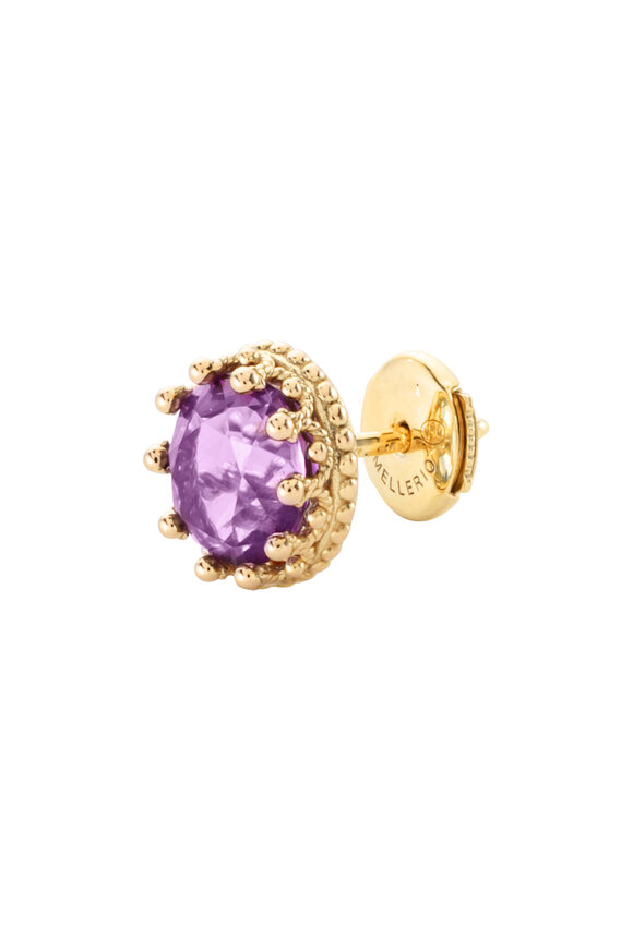 Mellerio 18k Yellow Gold Amethyst Single Earring