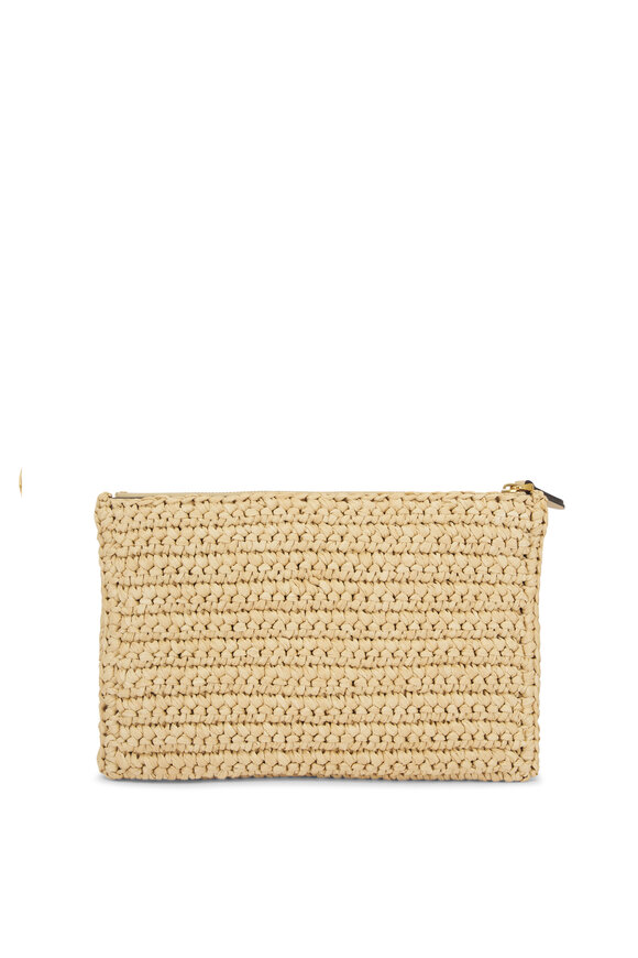 Valentino Garavani Viva Superstar Synthetic Raffia Pouch - view 3