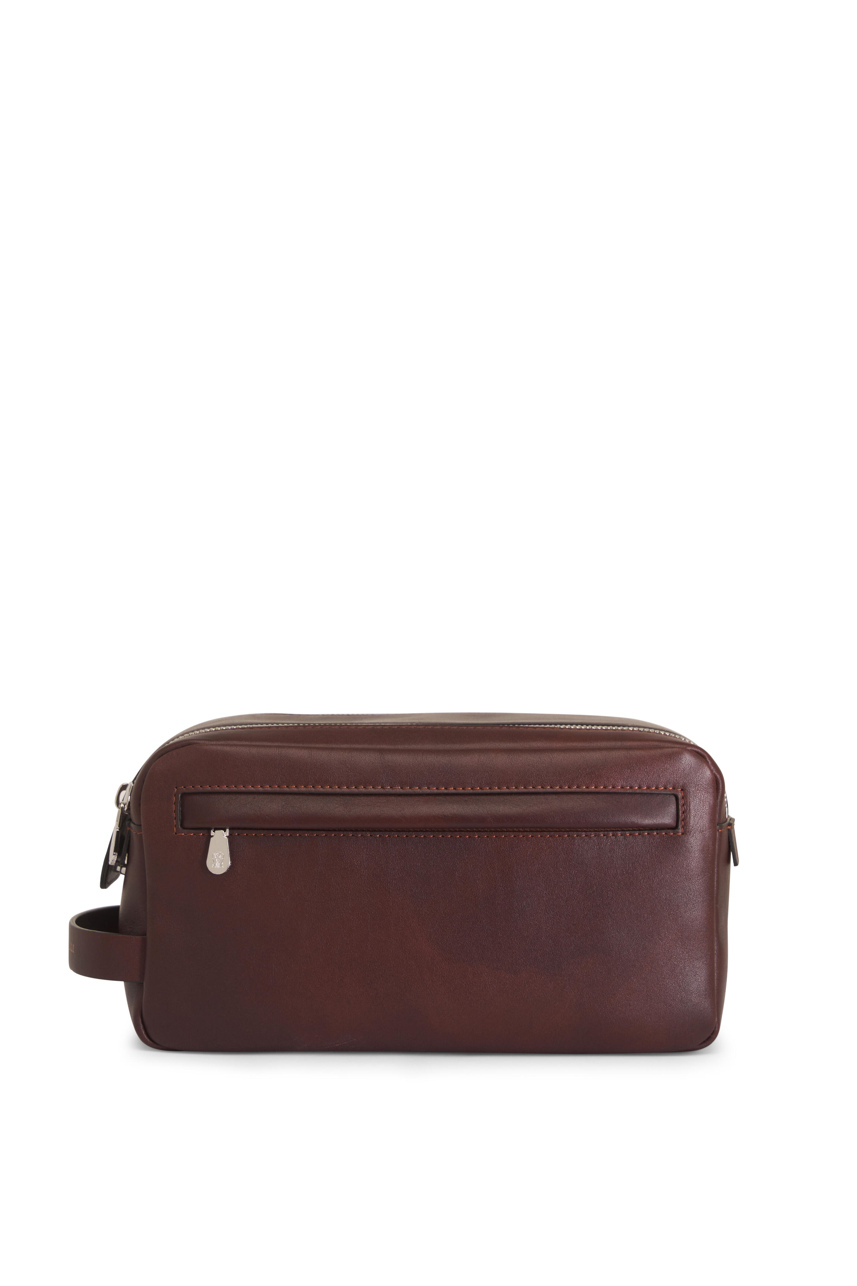 Brunello Cucinelli - Burgundy Leather Utility Case - view 1