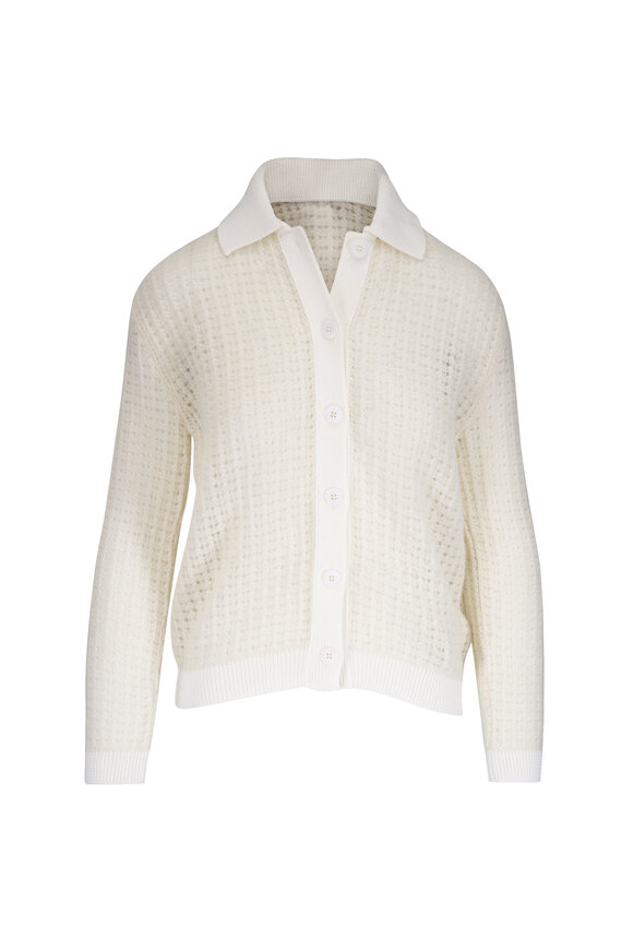 R13 - Yellow Boyfriend Distressed Cardigan | Mitchell Stores