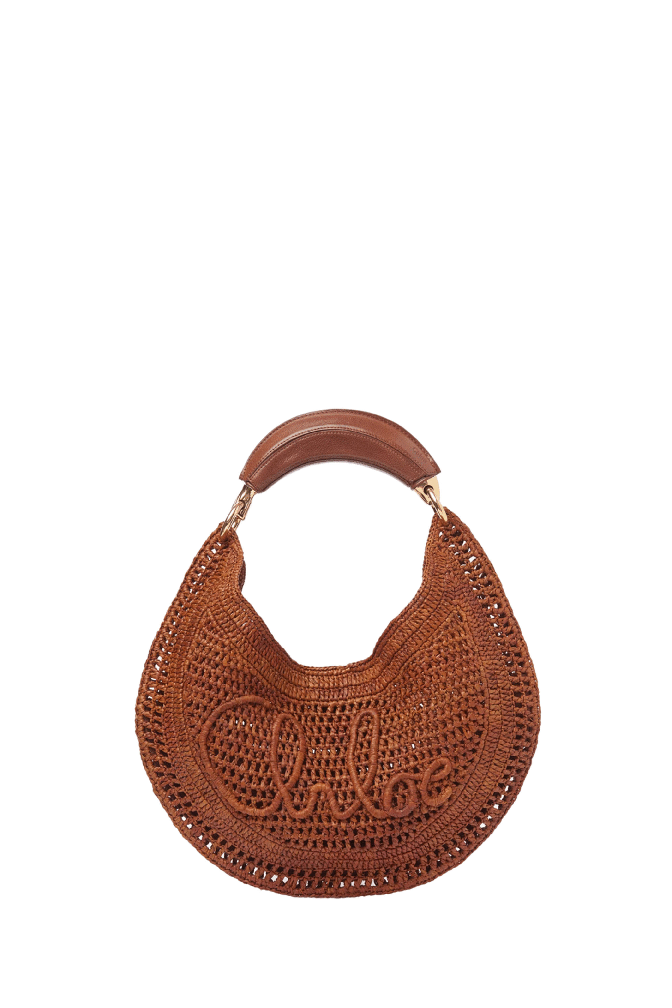 夏の装い☆ CHLOE Summer banana small brown tote bag Chloe Summer Banana Small Tote Bag in Crochet Paper and