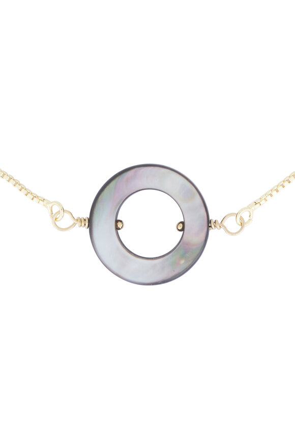 Cristina V. Black Mother of Pearl Donut Bracelet - view 2