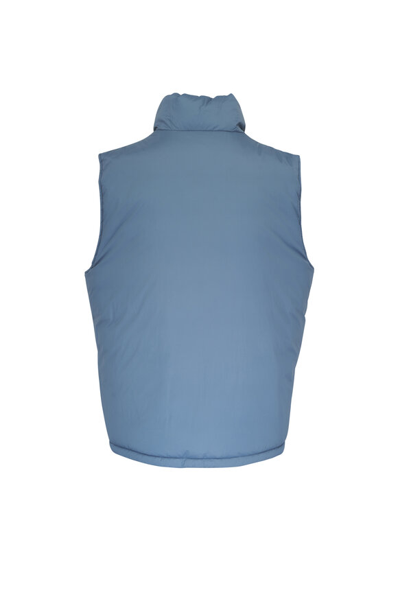 Herno Olive & Blue Reversible Quilted Down Vest - view 4