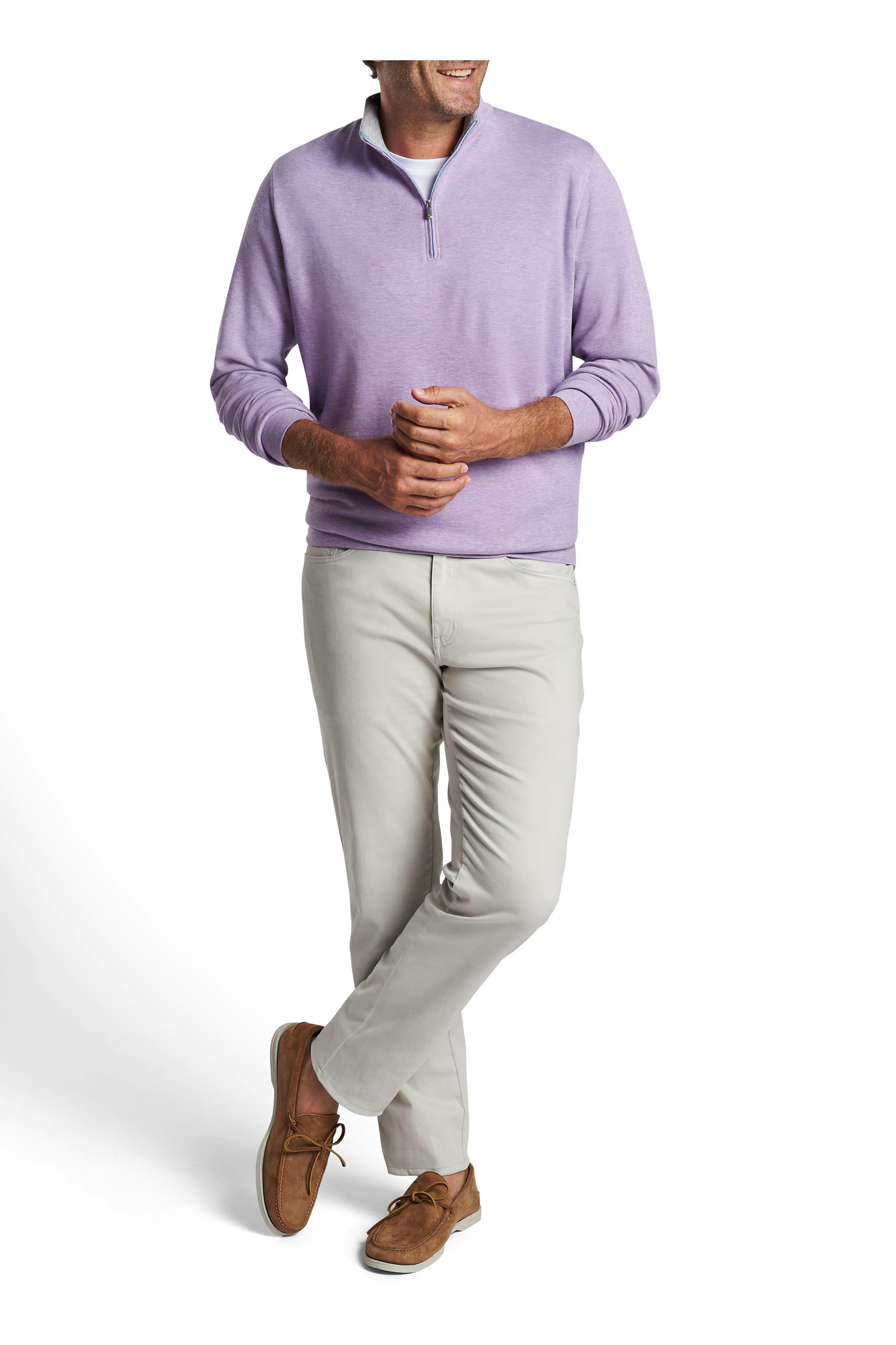 Peter Millar - Wild Lilac Crown Comfort Quarter Zip Pullover