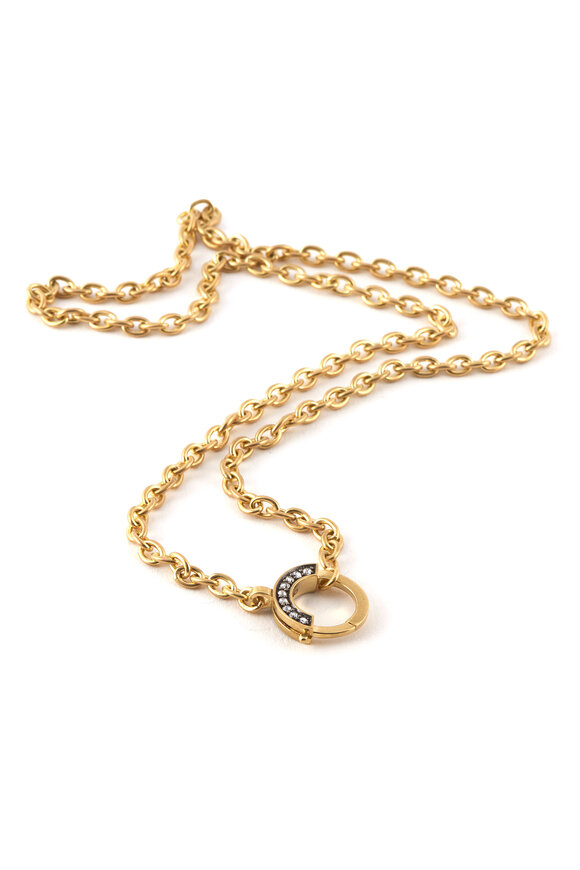 Sylva & Cie Diamond Moon Necklace