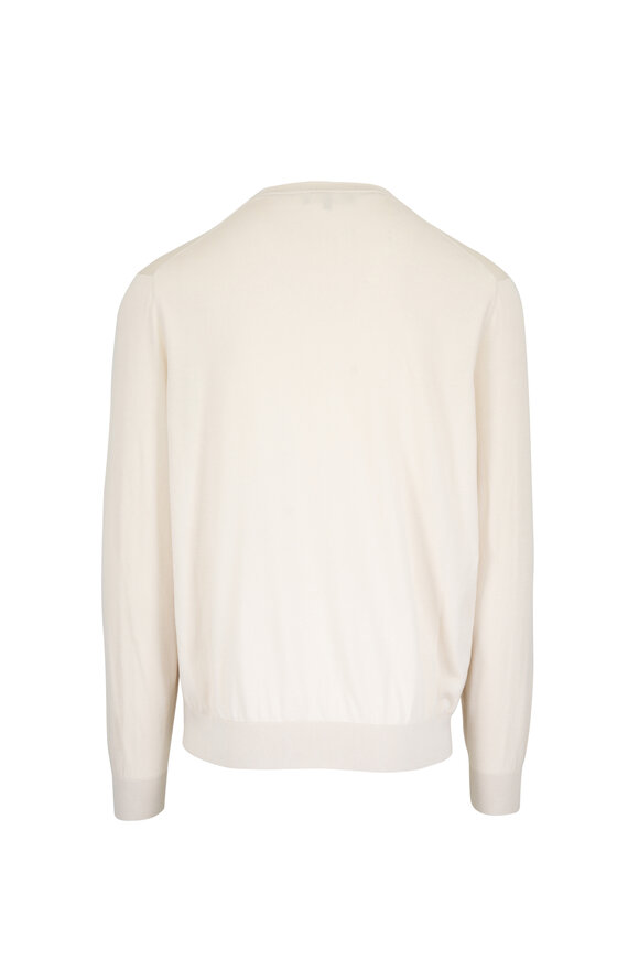 Loro Piana Winter Sand Cotton Crewneck Sweater - view 2