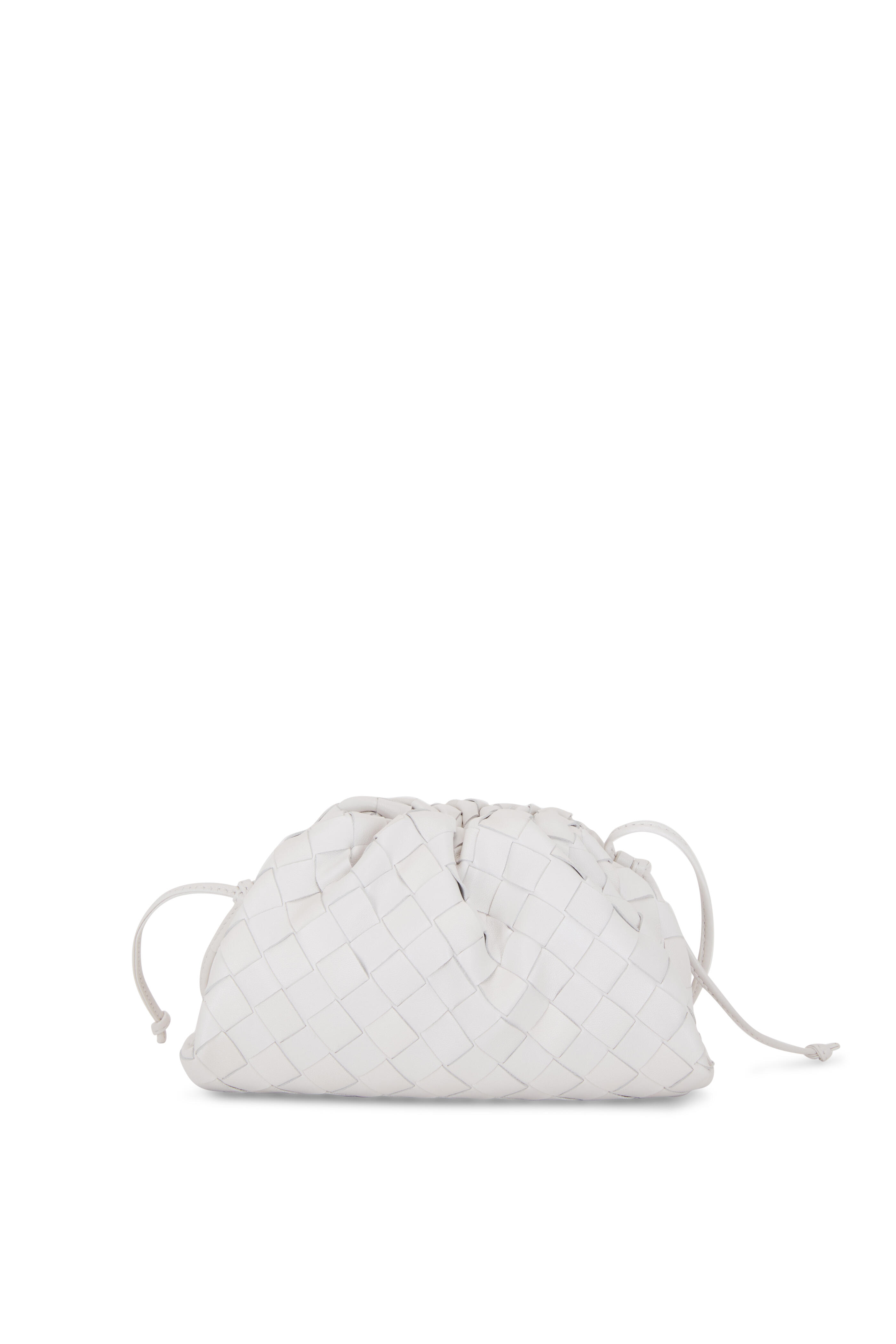 Bottega Veneta - White Interciatto Pouch Small Crossbody