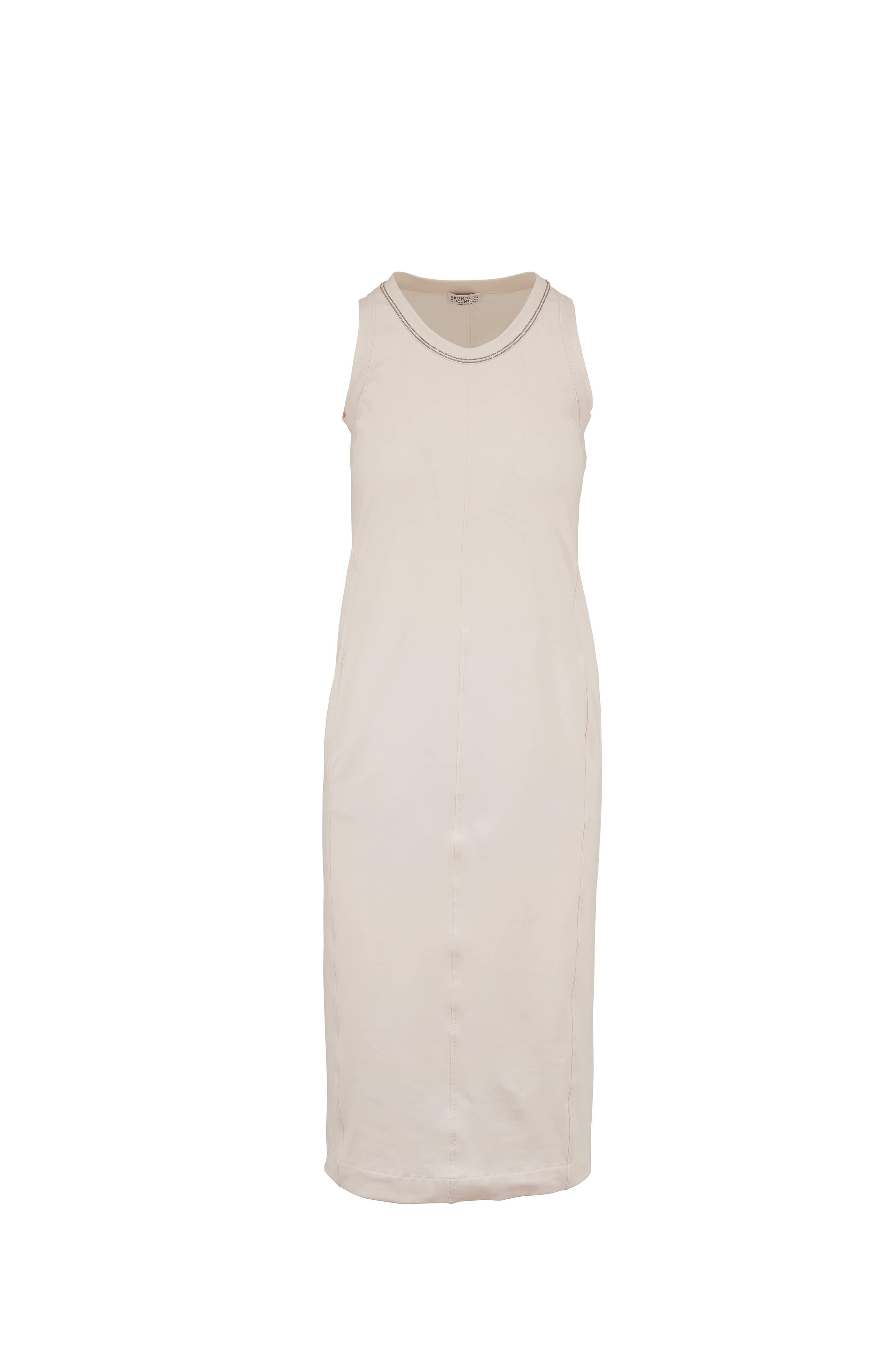 Brunello Cucinelli - Exclusively Ours! Vanilla Sleeveless Shift Dress