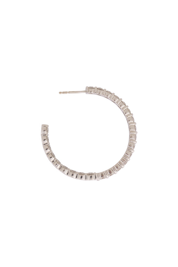 Kwiat 18k White Gold Diamond Hoop Earrings - view 3