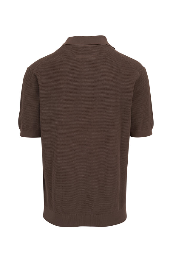 Zegna - Taupe Cotton Knit Polo