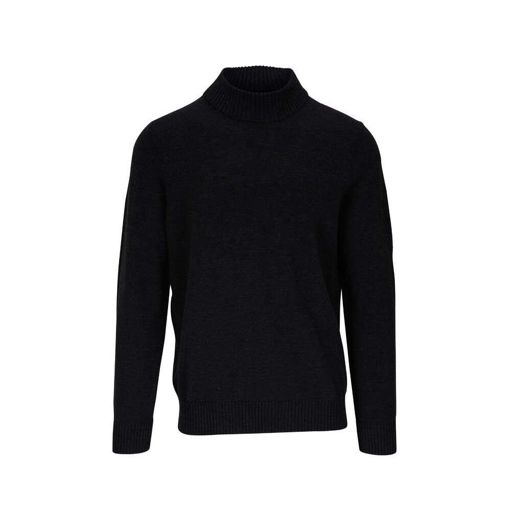 Patrick Assaraf - Granite Mélange Merino Wool Crewneck Sweater