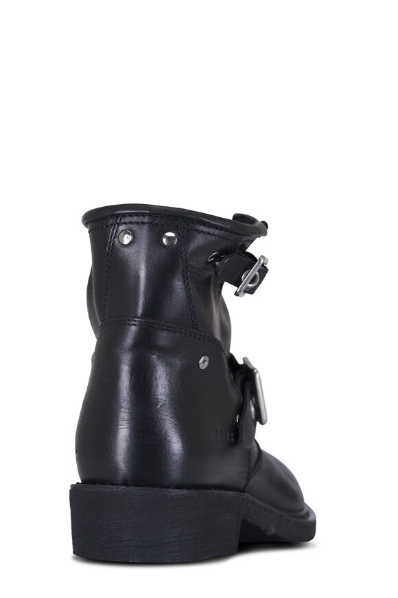 Golden Goose - Biker Black Short Leather Boot, 30mm