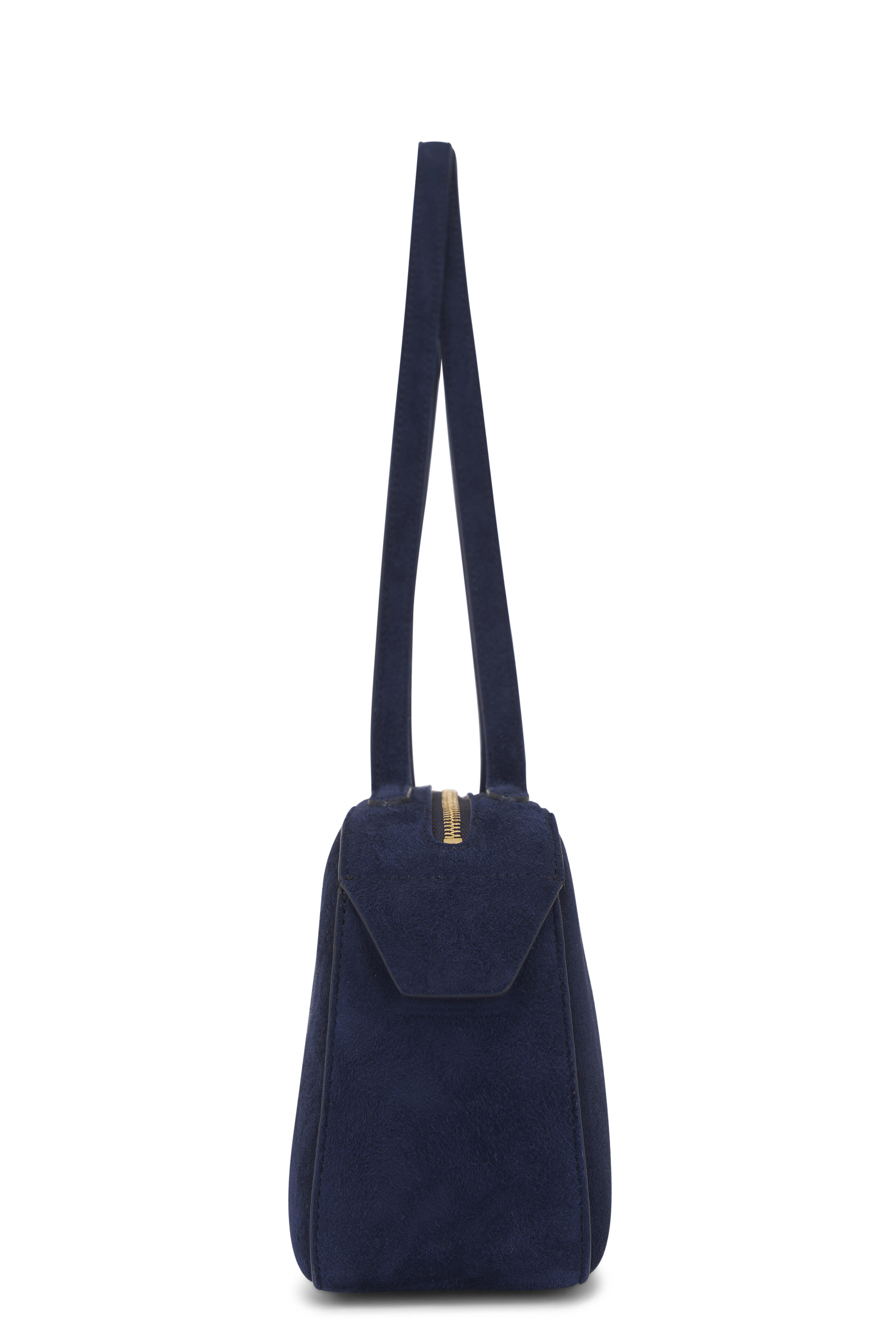 Khaite - Simona Midnight Suede Shoulder Bag