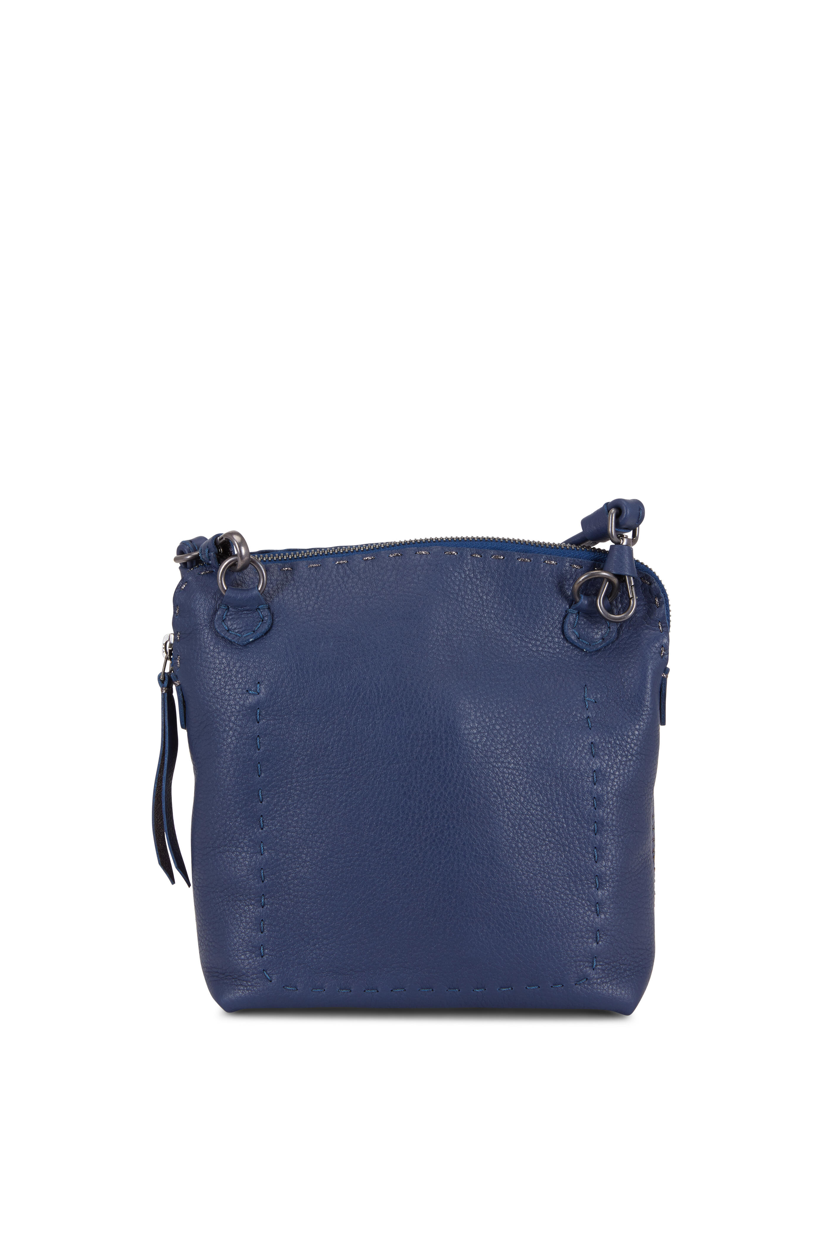Henry Beguelin - Imbuto Blue Leather Small Crossbody Bag