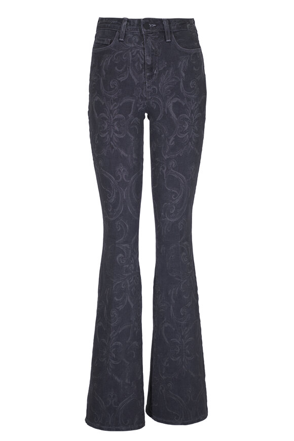 L'Agence - Marty Gray Mediterranean Print Flare Jean