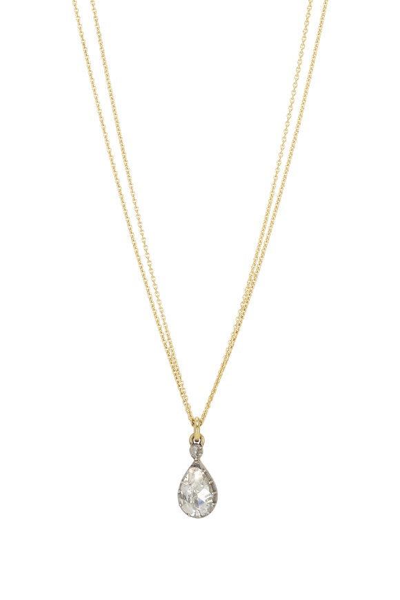 Renee Lewis - Teardrop Diamond 2 Chain Necklace