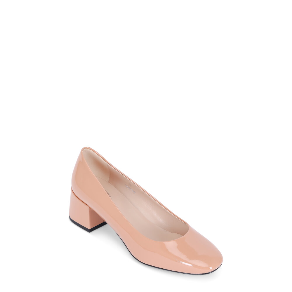 パンプス TOD'S PUMPS KRAFT CHIARO Tod's - Cameo Patent Leather Block Heel Pump, 45mm