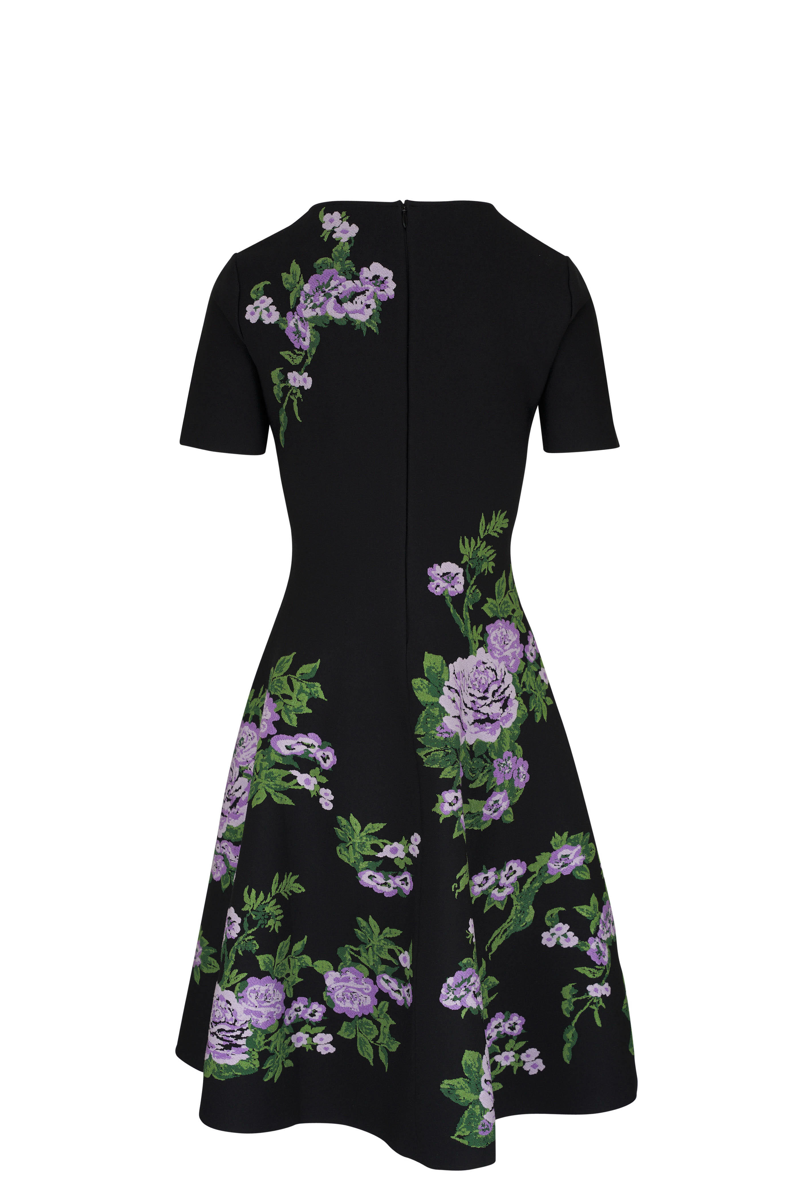 black dress with purple flowers Berylove Women Black Purple Flower Prom Dress With Slit Mermaid Sequin Embroidered Maxi Party Dress With Lace Up Back, Black Purple Flower / US18W main image 0