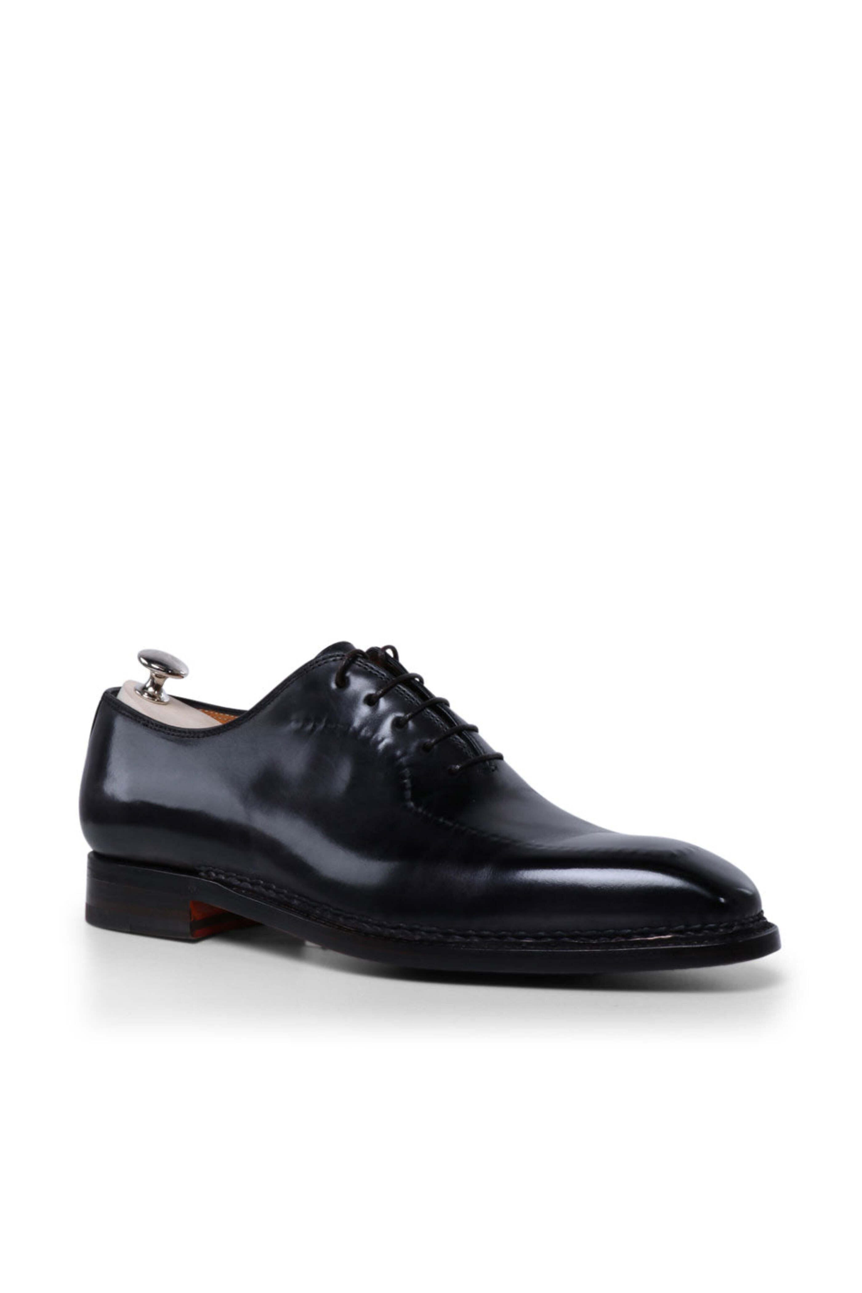 Bontoni - Elegant Reverse Leather Lace Up in Nero Cafe