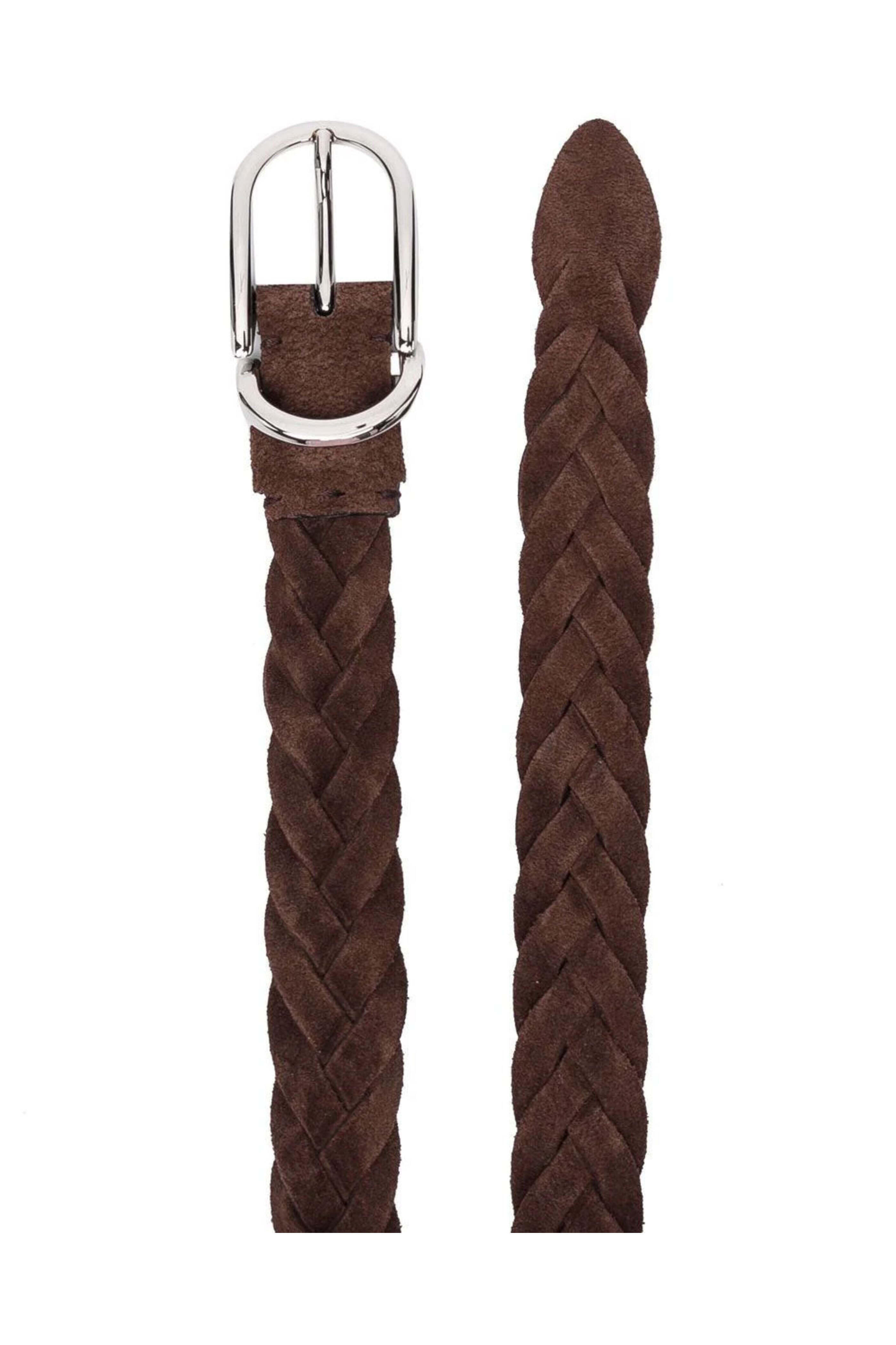 Brunello Cucinelli - Braided Leather Belt in Castagno