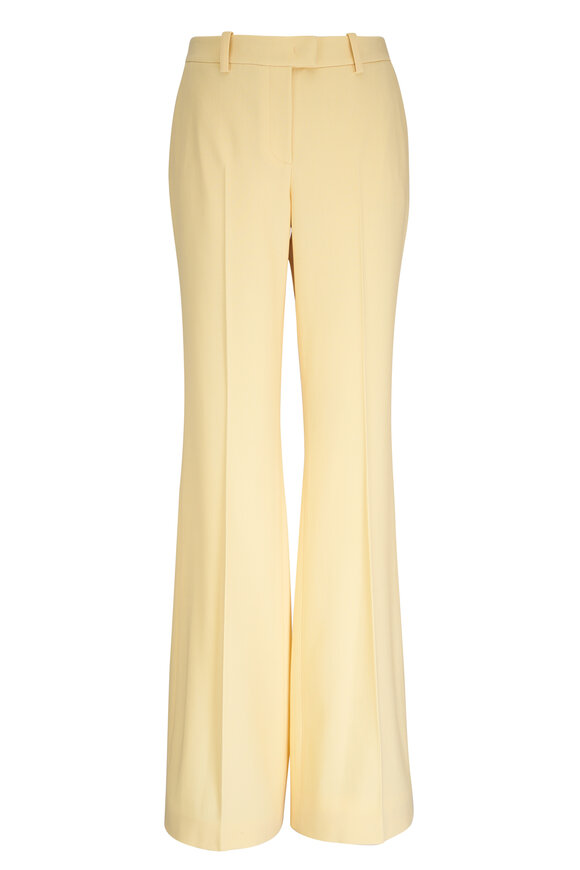 Michael Kors Collection Haylee Parchment Stretch Pebble Crepe Flare Pant