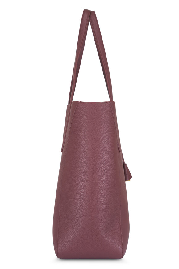 Loro Piana Needle Glazed Mocha Grained Leather Shopper - view 3