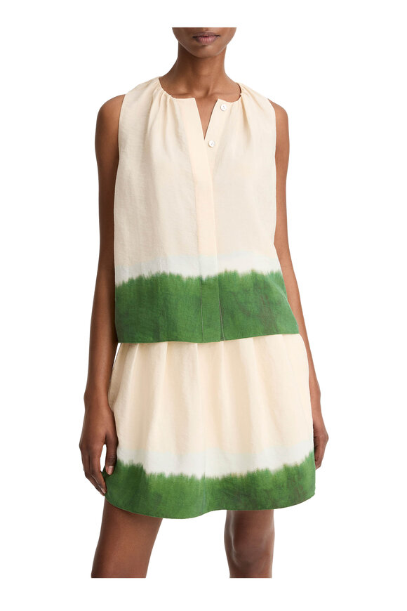 Vince Porcelain & Herba Dip-Dye A-Line Top - view 2