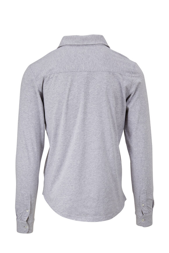 WAHTS - Norton Light Gray Melange Long Sleeve Polo