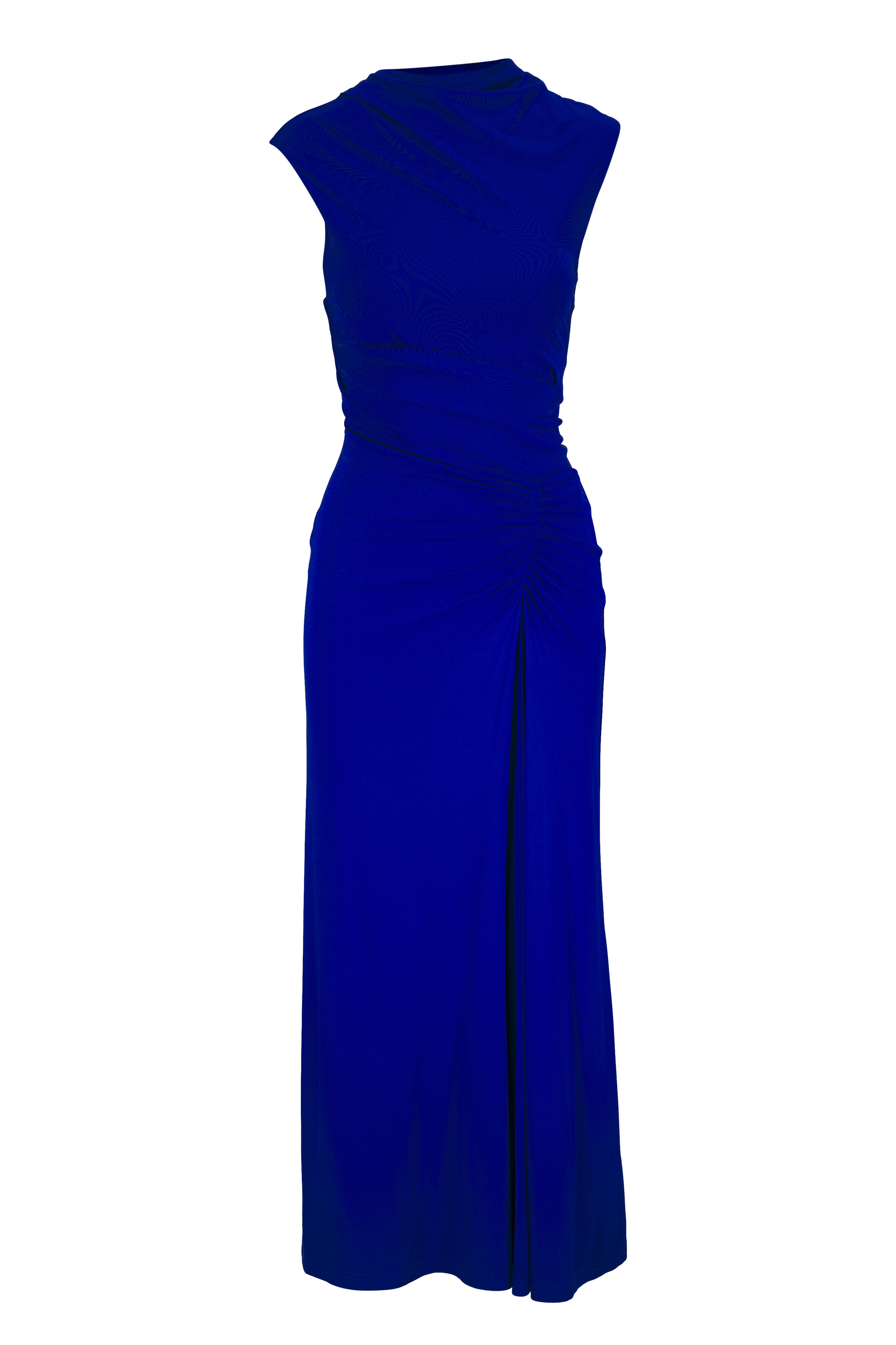 Simkhai - Acacia Royal Blue Draped Jersey Midi Dress - view 1