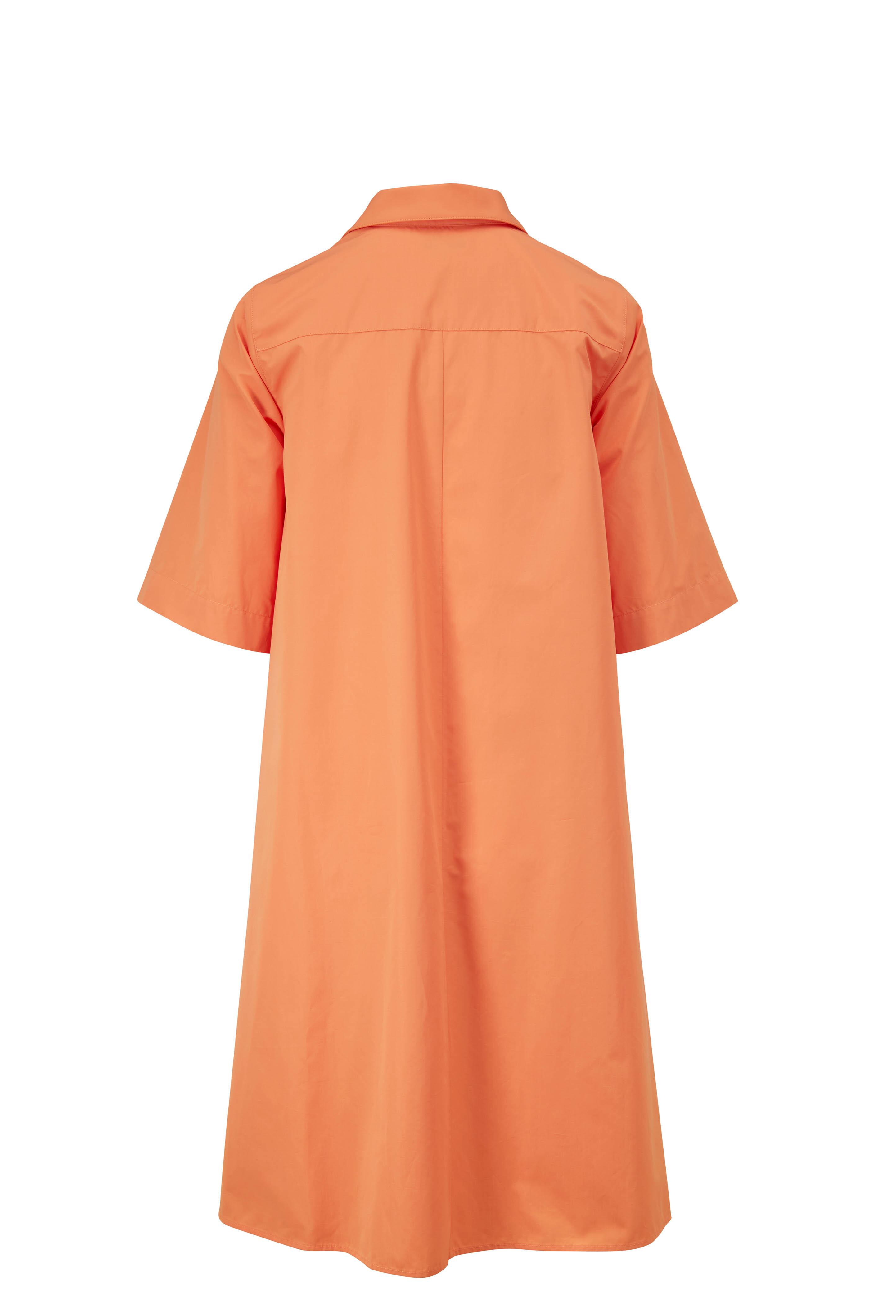 Lafayette 148 New York - Sedwick Tanned Coral Short Sleeve Shirt Dress